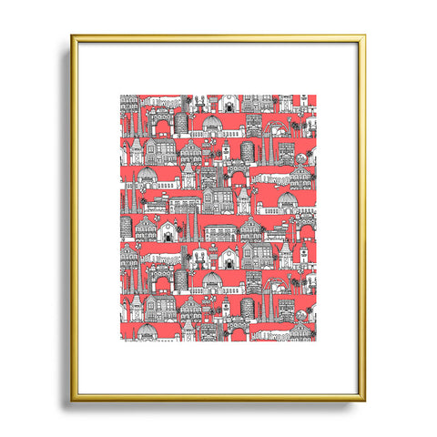 Sharon Turner Los Angeles Coral Metal Framed Art Print
