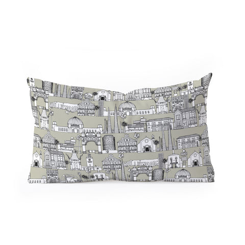 Sharon Turner Los Angeles Linen Oblong Throw Pillow