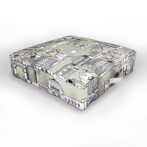 Sharon Turner Los Angeles Linen Outdoor Floor Cushion