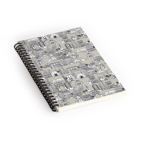 Sharon Turner Los Angeles Linen Spiral Notebook