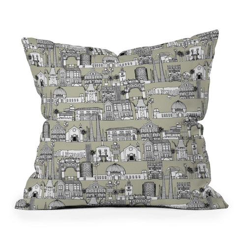 Sharon Turner Los Angeles Linen Throw Pillow