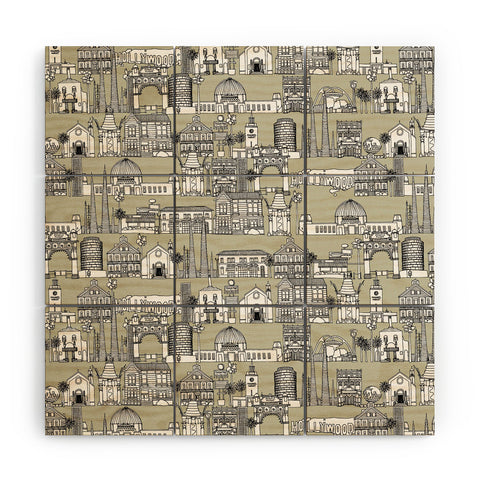 Sharon Turner Los Angeles Linen Wood Wall Mural