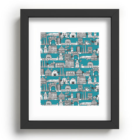 Sharon Turner Los Angeles Teal Recessed Framing Rectangle