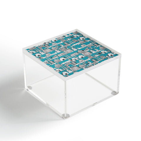 Sharon Turner Los Angeles Teal Acrylic Box