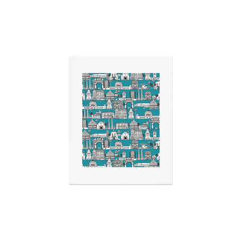 Sharon Turner Los Angeles Teal Art Print