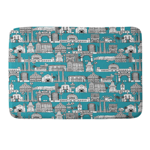 Sharon Turner Los Angeles Teal Memory Foam Bath Mat