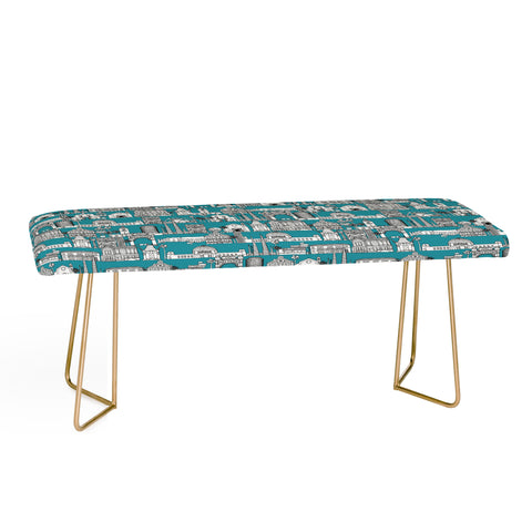 Sharon Turner Los Angeles Teal Bench