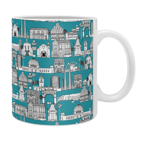 Sharon Turner Los Angeles Teal Coffee Mug