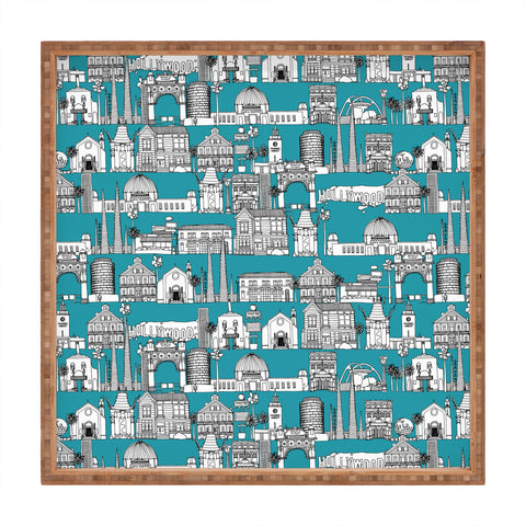 Sharon Turner Los Angeles Teal Square Tray