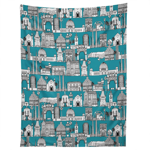 Sharon Turner Los Angeles Teal Tapestry