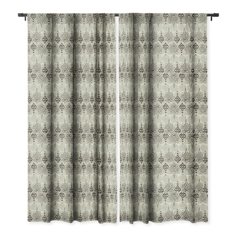 Sharon Turner lotus block linen Blackout Window Curtain