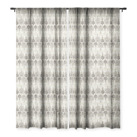 Sharon Turner lotus block linen Sheer Window Curtain