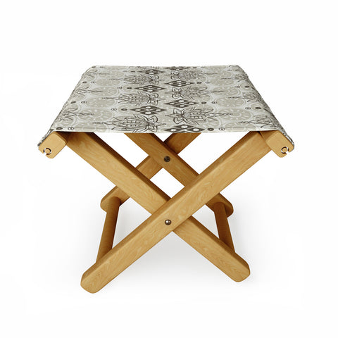 Sharon Turner lotus block linen Folding Stool