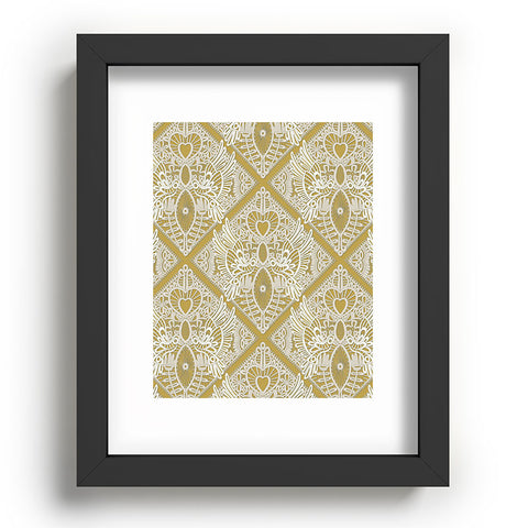 Sharon Turner love bird lace gold Recessed Framing Rectangle