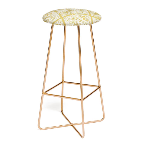 Sharon Turner love bird lace gold Bar Stool