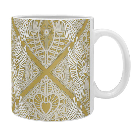 Sharon Turner love bird lace gold Coffee Mug