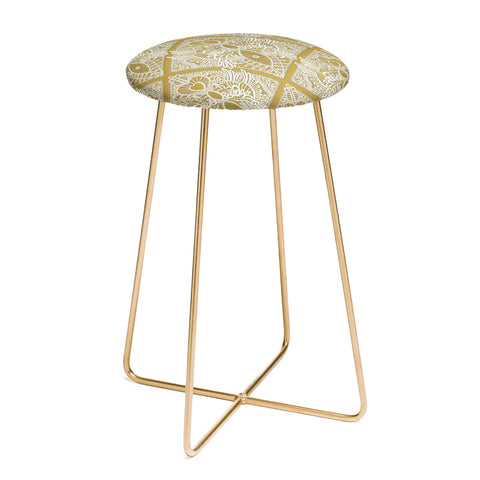 Sharon Turner love bird lace gold Counter Stool