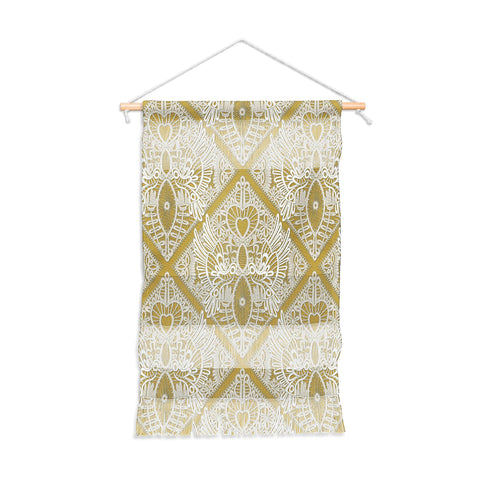 Sharon Turner love bird lace gold Wall Hanging Portrait