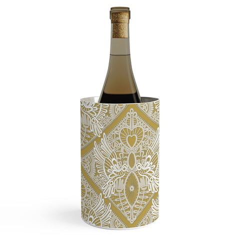 Sharon Turner love bird lace gold Wine Chiller