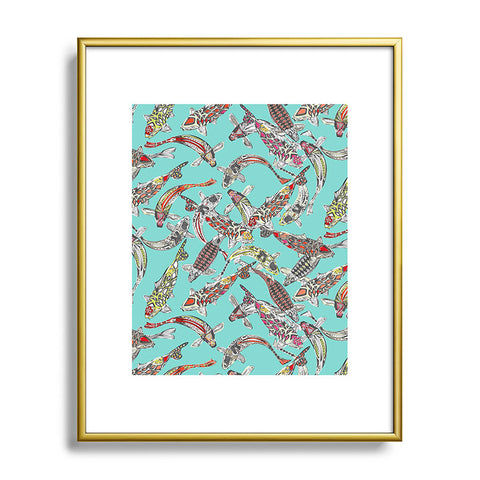 Sharon Turner Lucky Koi Metal Framed Art Print