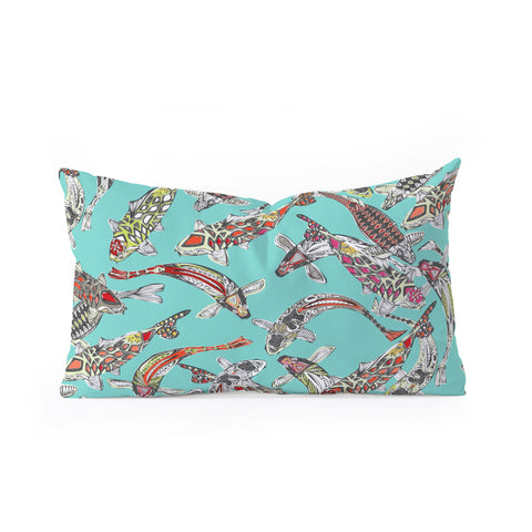 Sharon Turner Lucky Koi Oblong Throw Pillow
