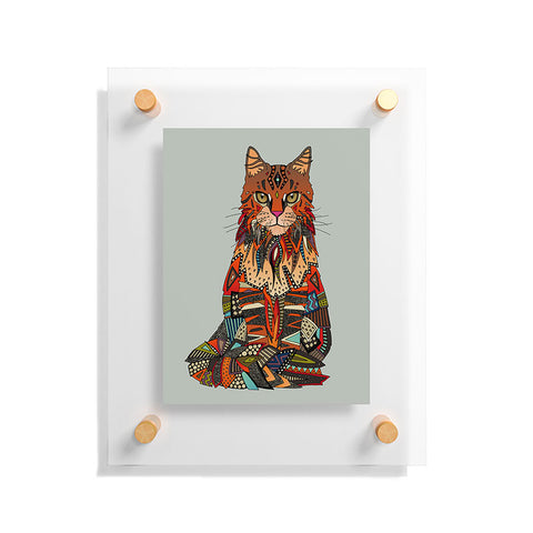 Sharon Turner maine coon cat mercury Floating Acrylic Print