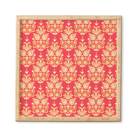 Sharon Turner Malika damask ikat Framed Wall Art