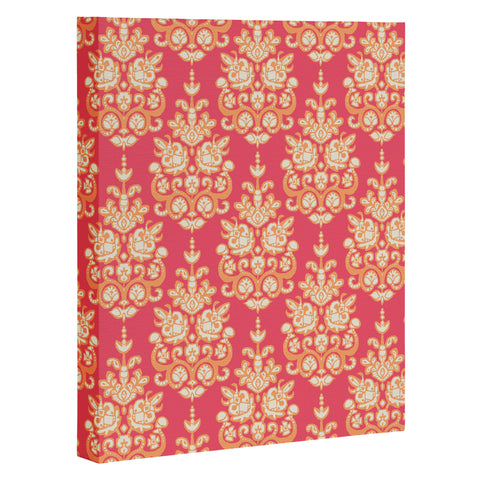 Sharon Turner Malika damask ikat Art Canvas