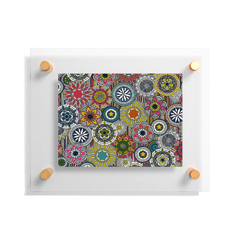 Sharon Turner mandala cirque festival stripe Floating Acrylic Print