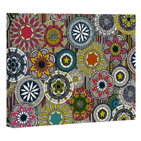 Sharon Turner mandala cirque festival stripe Art Canvas