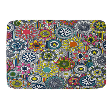 Sharon Turner mandala cirque festival stripe Memory Foam Bath Mat