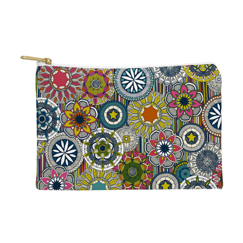 Sharon Turner mandala cirque festival stripe Pouch