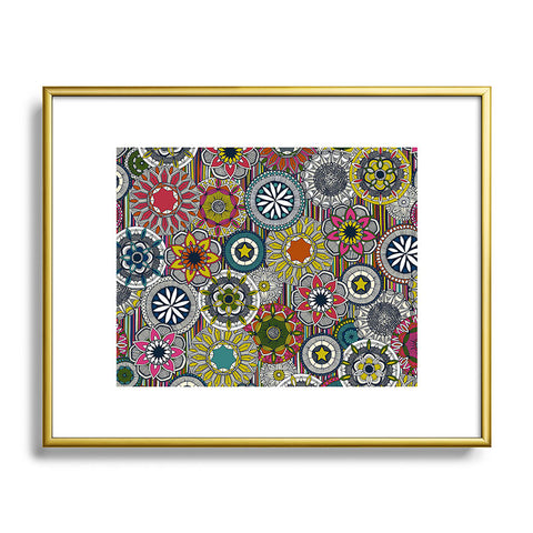 Sharon Turner mandala cirque festival stripe Metal Framed Art Print