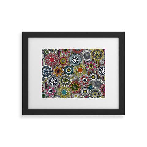 Sharon Turner mandala cirque festival stripe Framed Art Print