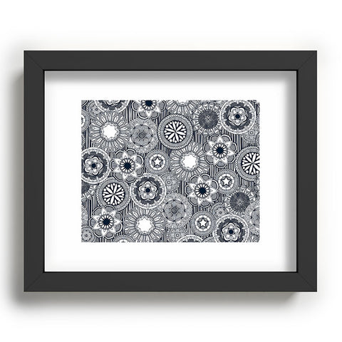 Sharon Turner mandala cirque indigo white Recessed Framing Rectangle