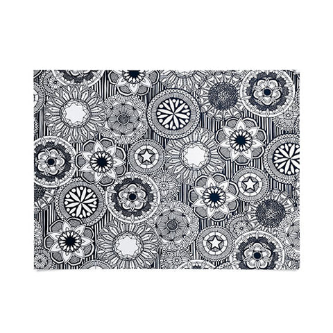 Sharon Turner mandala cirque indigo white Poster