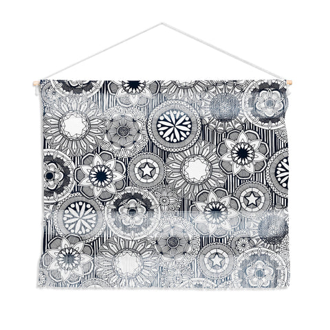 Sharon Turner mandala cirque indigo white Wall Hanging Landscape