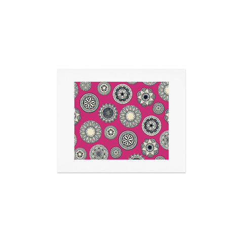 Sharon Turner mandala cirque spot pink Art Print