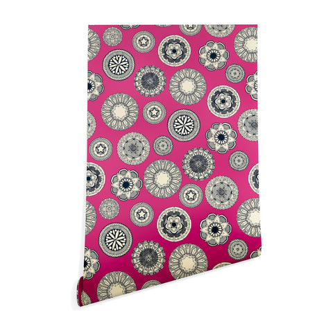 Sharon Turner mandala cirque spot pink Wallpaper
