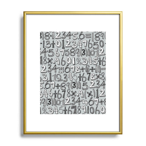 Sharon Turner Math Doodle Metal Framed Art Print