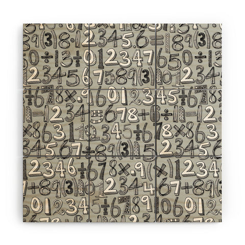 Sharon Turner Math Doodle Wood Wall Mural