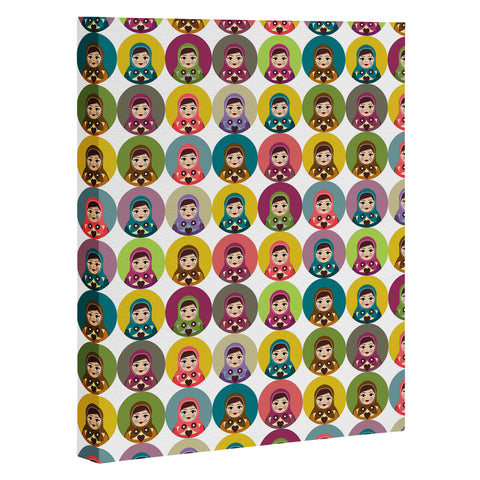 Sharon Turner Matryoshka Candy Polka Art Canvas