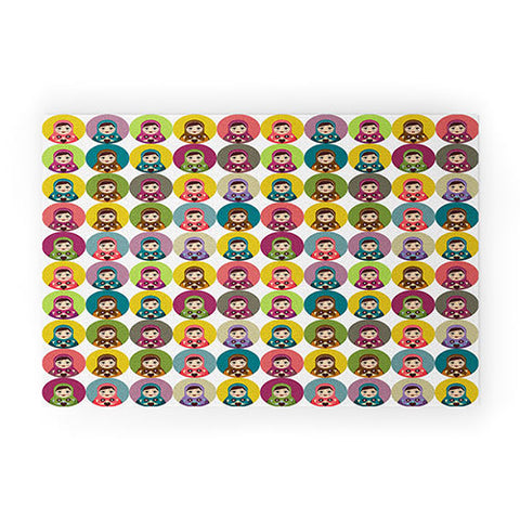 Sharon Turner Matryoshka Candy Polka Welcome Mat