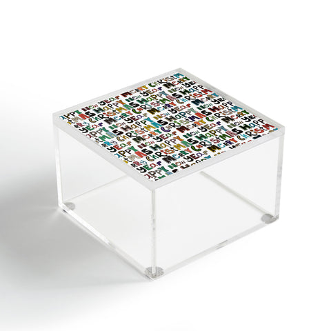 Sharon Turner merry christmas happy new year Acrylic Box