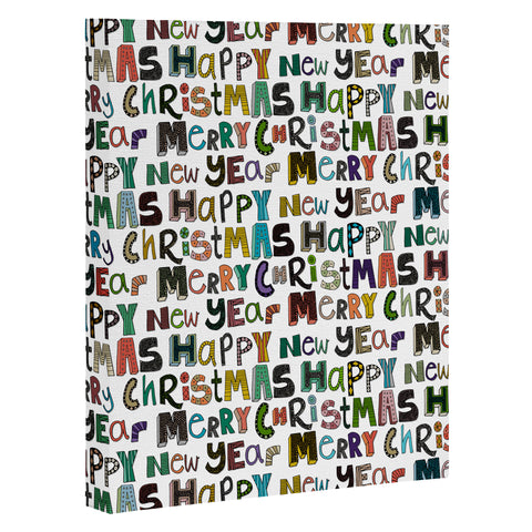 Sharon Turner merry christmas happy new year Art Canvas
