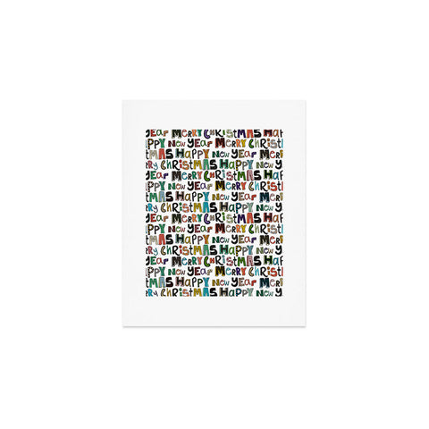Sharon Turner merry christmas happy new year Art Print