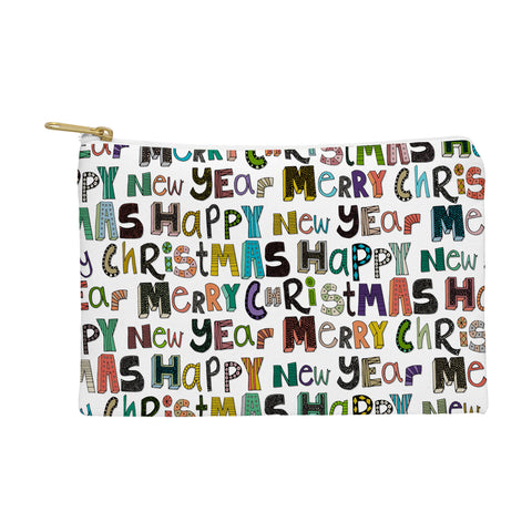 Sharon Turner merry christmas happy new year Pouch