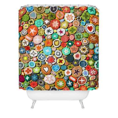 Sharon Turner millefiori Shower Curtain