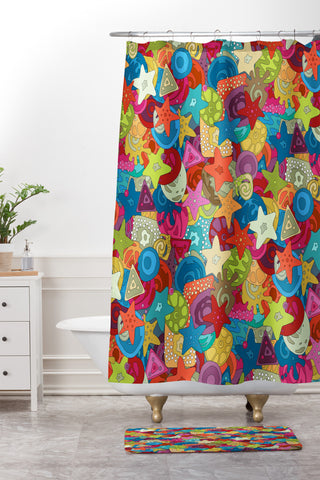 Sharon Turner Milli Shower Curtain And Mat