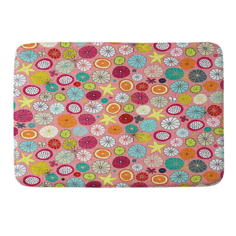 Sharon Turner mod Hawaiian cocktails Memory Foam Bath Mat